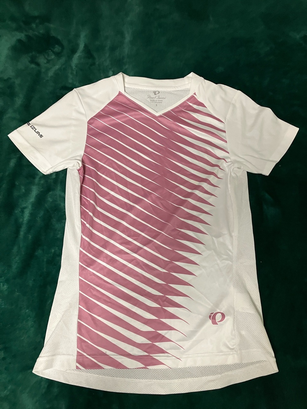 Pearl Izumi White & Pink Performance Running Cycling Hiking Shirt
